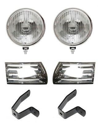 Porsche Driving Light and Chrome Grille Set - 911/912 69-73 911-631-22-SET