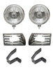Porsche Driving Light and Chrome Grille Set - 911/912 69-73 911-631-22-SET