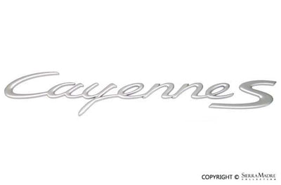 Porsche Emblem Cayenne S - Aluminum Satin - Cayenne 03-06 - 08 955-559-037-01-4W9