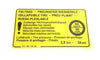 Porsche Emergency Spare Tire Decal - 911 87-89 911-701-137-04