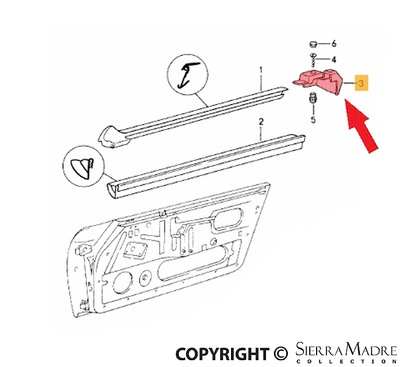 Porsche End Plate - Left - 964 89-94 964-531-821-00-01C