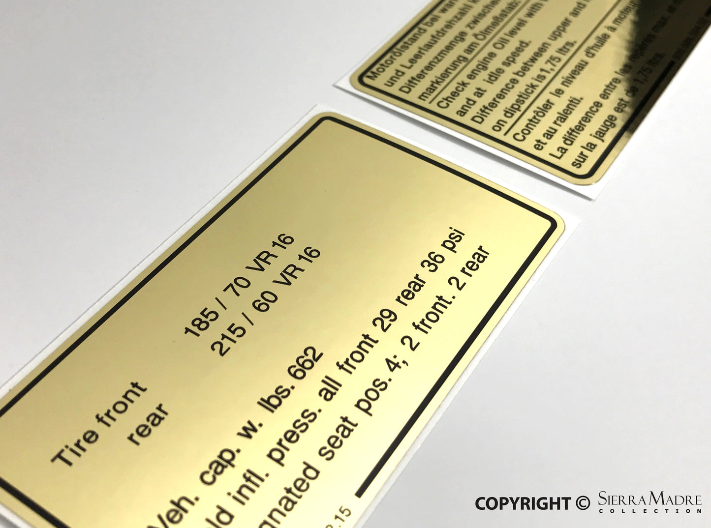 Porsche Engine Bay Decal Set - 911 3.2 84-89 SMC-006-512-SET