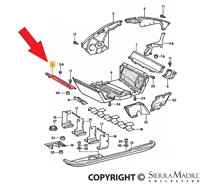 Porsche Engine Cover - 911 78-89 930-106-703-01