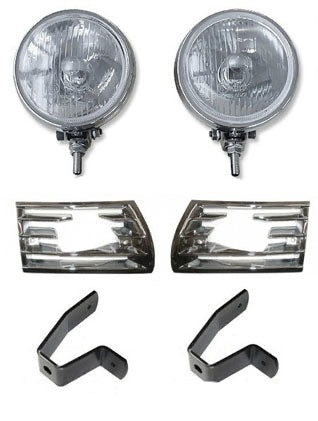 Porsche Fog Light and Chrome Grille Set - 911/912 69-73 911-631-00-SET