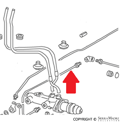 Porsche Front Brake Line - 911/912 65-73 901-355-612-00