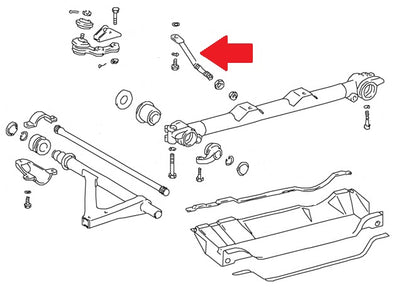 Porsche Front Crossmember Strut - 911/912 65-68 901-341-129-01