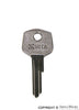 Porsche Front Hood Lock Key Blank - 356 Cab/Roadster 644-613-901-55