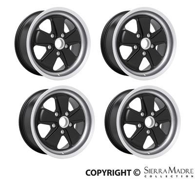 Porsche Fuchsfelge Wheel Set - Satin Black - 17 in SMC-16-171-SET