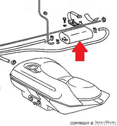 Porsche Fuel Carbon Filter 1H0-201-801-C