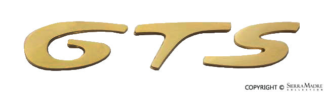 Porsche GTS Rear Decklid Emblem Set - Gold 904-559-303-99