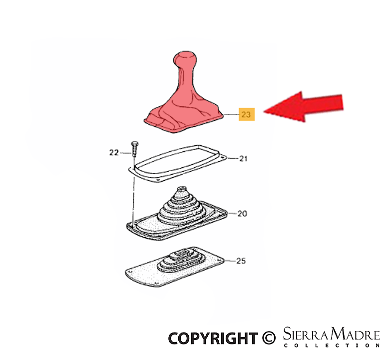 Porsche Gear Knob - 964 89-94 964-424-075-03