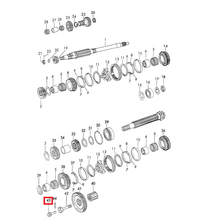 Porsche Gear Shaft - 914 70-76 905-318-331-10