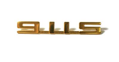 Porsche Gold 911S Emblem 67-71 901-559-308-51