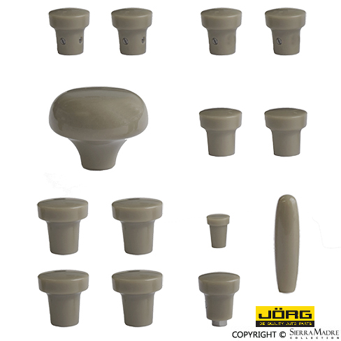 Porsche Grey Knob Set - 356A 55-59 SMC-552-GRY