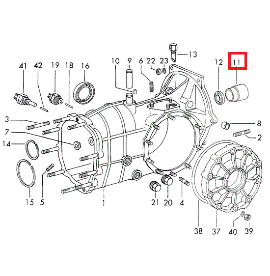 Porsche Guide Sleeve - 914 70-76 905-116-813-01