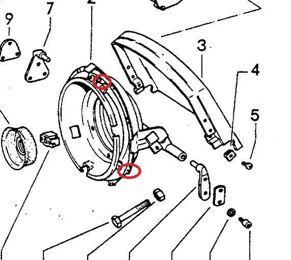 Porsche Headlight Adjuster Backing Set - 914 70-76 SMC-000-001-00