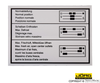 Porsche Heat and Vent Decal - 911/930 78-86 911-701-171-00