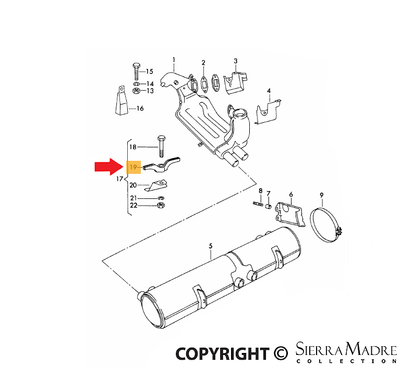 Porsche Heater Box Support - 356B/356C/911/912 60-73 616-211-240-00