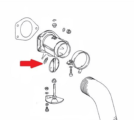 Porsche Heating Air Supply Spring - 911 65-83 999-522-013-01