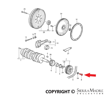 Porsche Hexagon Head Bolt - 14mm x 48mm - 911 GT3 03-05 996-102-301-90