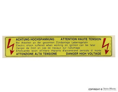 Porsche High Voltage Decal - 911/928 78-98 964-701-163-00