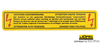 Porsche High Voltage Decal - 928/993 78-98 964-703-163-00