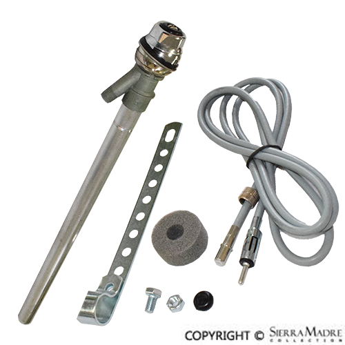 Porsche Hirschmann Manual Antenna - Chrome - 911/912 65-73 901-645-301-00