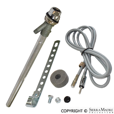 Porsche Hirschmann Manual Antenna - Chrome - 911/912 65-73 901-645-301-00