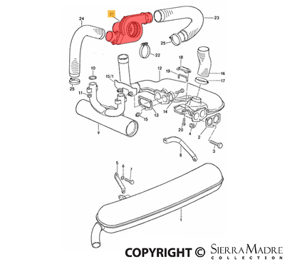 Porsche Hot Air Fan - 911 74-77 261-261-193B