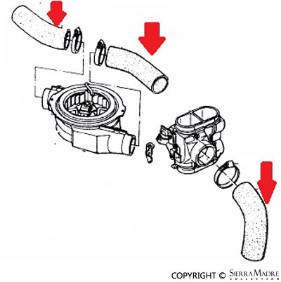 Porsche Hot Air Hose 80mm 914-571-123-10