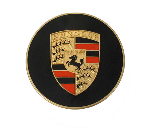 Porsche Hubcap Crest - Gold Enamel 56-73