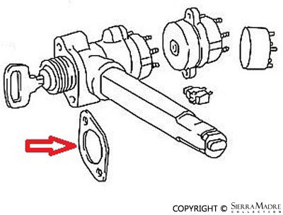Porsche Ignition Switch Reinforcement Plate - 911 70-86 911-347-359-01