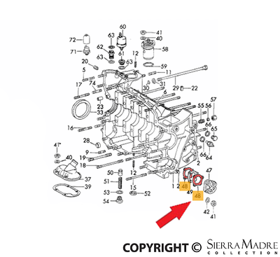 Porsche Intermediate Shaft Cover Gasket - 911 65-69 901-105-198-03