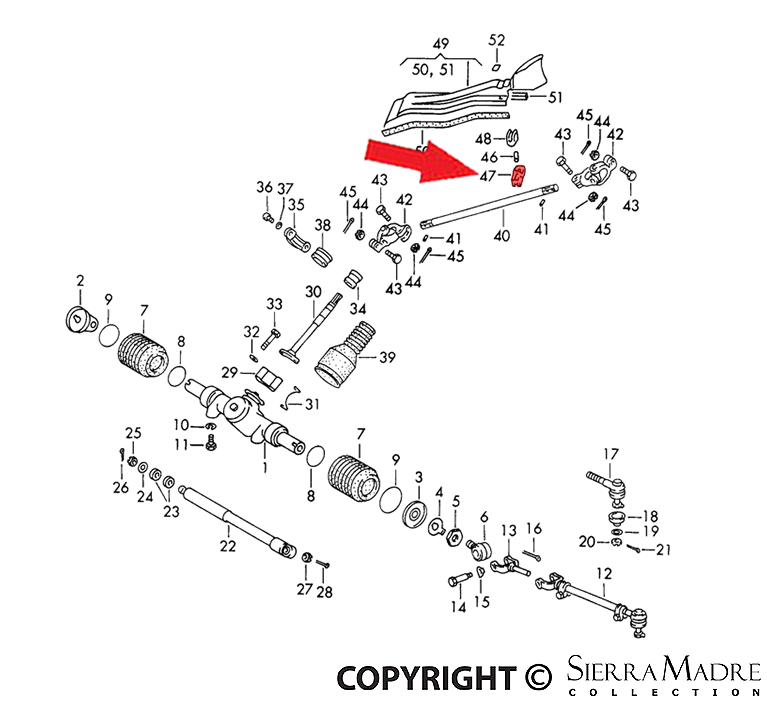 Porsche Lower Bearing Bracket - 911/912 901-347-734-01