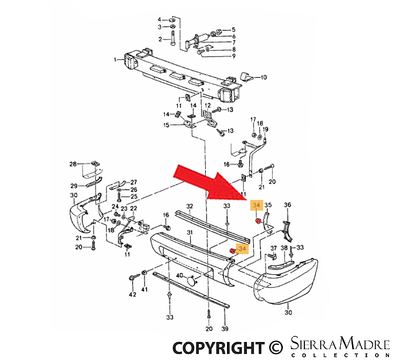 Porsche M5 Nut - 964 89-94 999-084-078-02