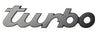 Porsche Matte Black Stick-On Turbo Emblem 88-89 930-559-317-02