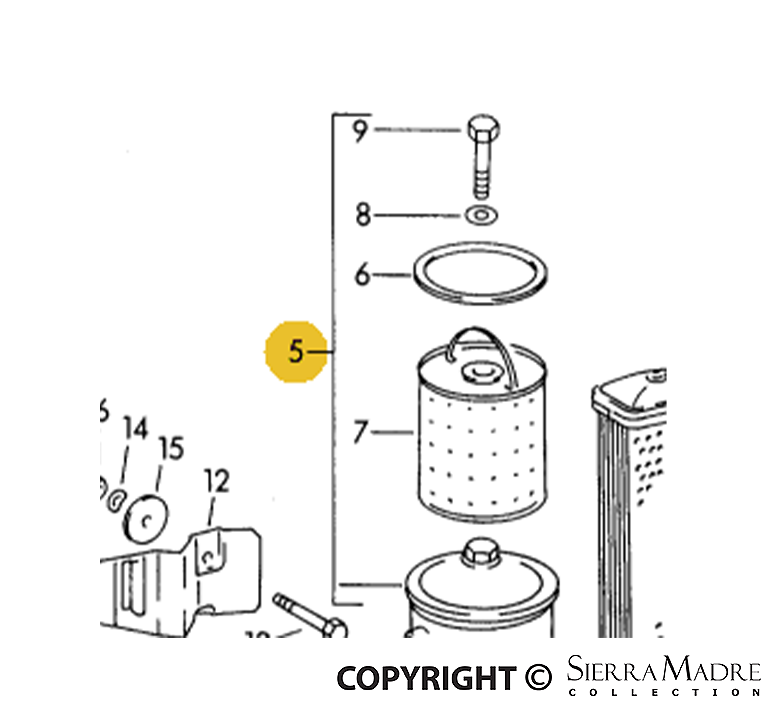 Porsche Oil Filter Canister Kit - 356/912 50-69 546-07-800