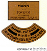 Porsche Oil Filter Decal Set - Mann 10mm bolt 644-701-011-00