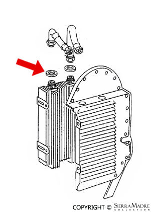 Porsche Oil Line To Cooler Washer - 911/912 65-73 901-107-717-00