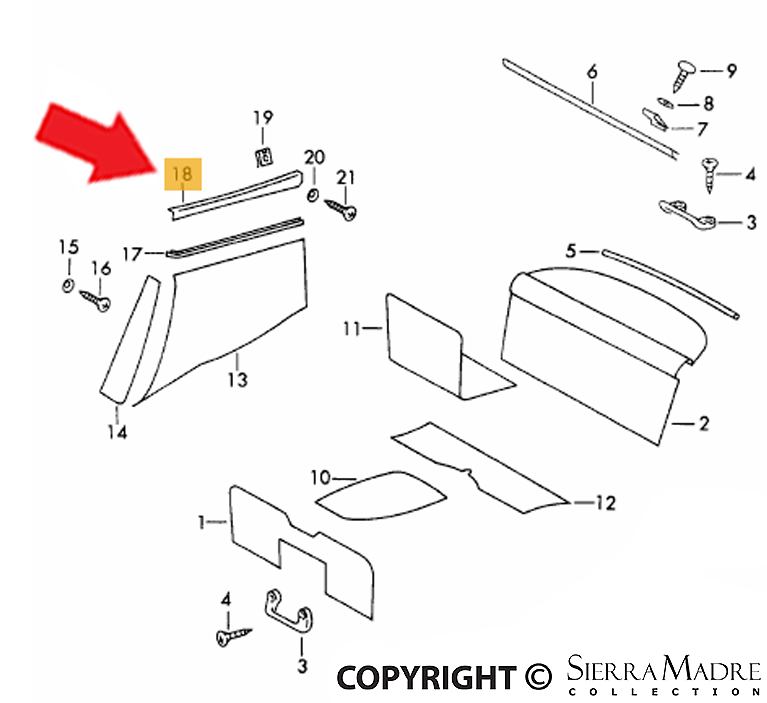 Porsche Ornamental Strip - 911 69-71