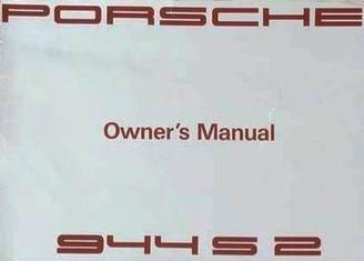 Porsche Owners Manual - 944S2 WKD-944-020