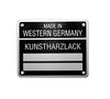 Porsche Paint Plate - 911/912/914/930/912E 65-83 901-701-111-05