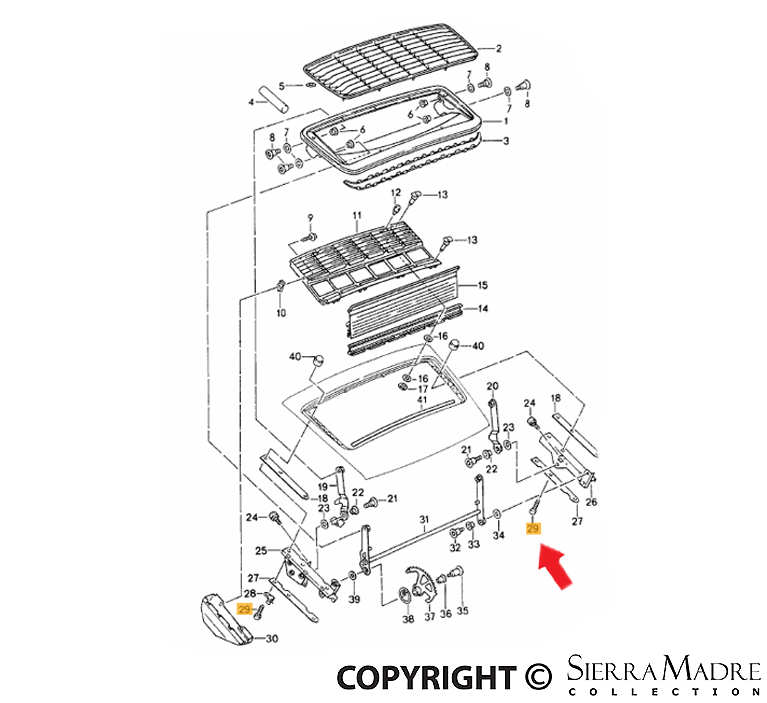 Porsche Pan Head Screw - M6 X 16 - 911 94-98 900-119-107-07