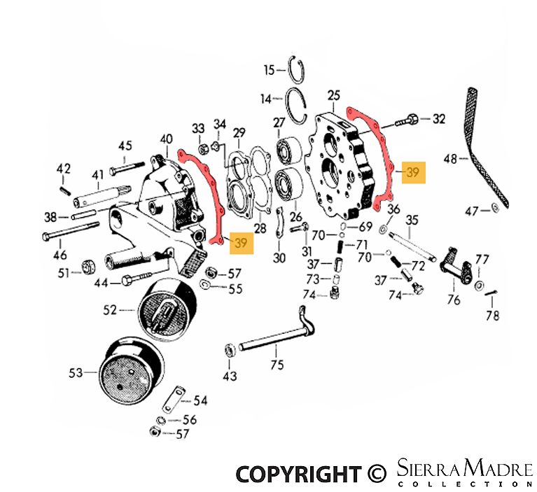 Porsche Paper Gasket - 356/ 356A 50-59