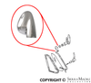 Porsche Pivot Bearing - Left - Chrome - 911/912 65-76 901-542-621-22