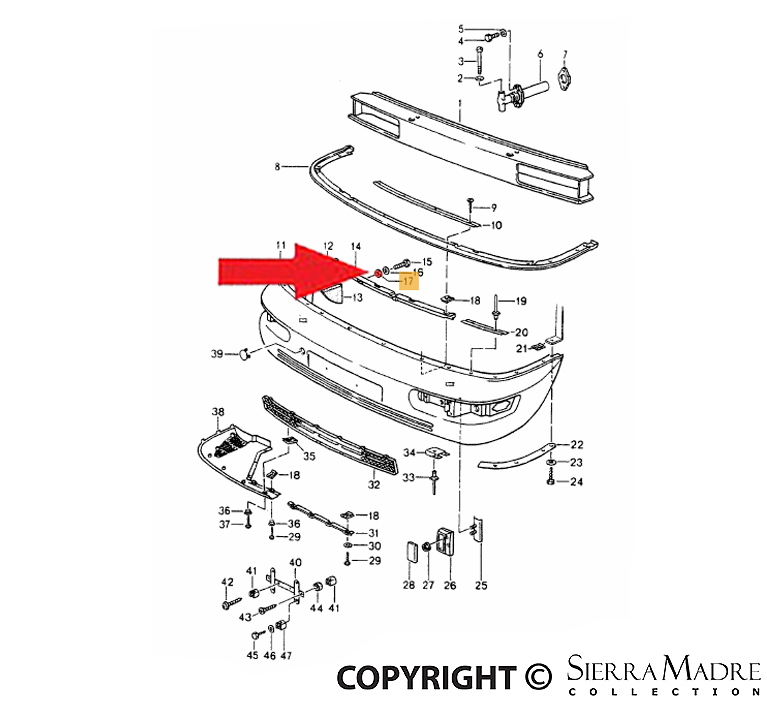 Porsche Plastic Washer - 964 89-94 999-704-150-40