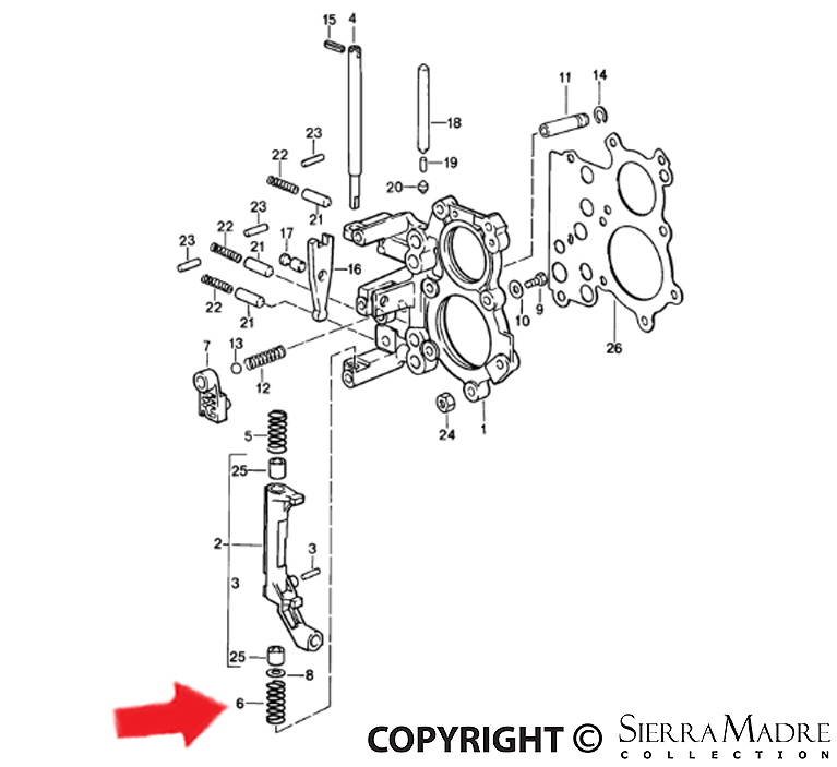 Porsche Pressure Spring - 964 89-94 950-303-132-12