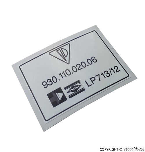 Porsche Purolator Decal - 964 Turbo 89-94 930-110-020-06