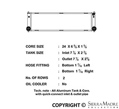 Porsche Radiator - Center - 996/997 02-11 996-106-037-75