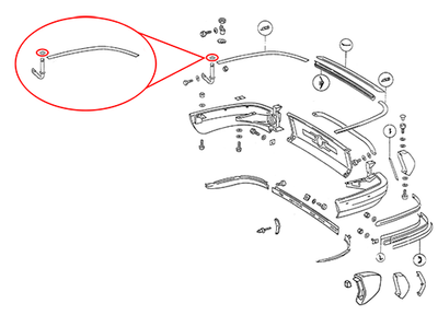 Porsche Rear Bumper Support Tube Washer - 911/912/930 65-86 901-501-913-21